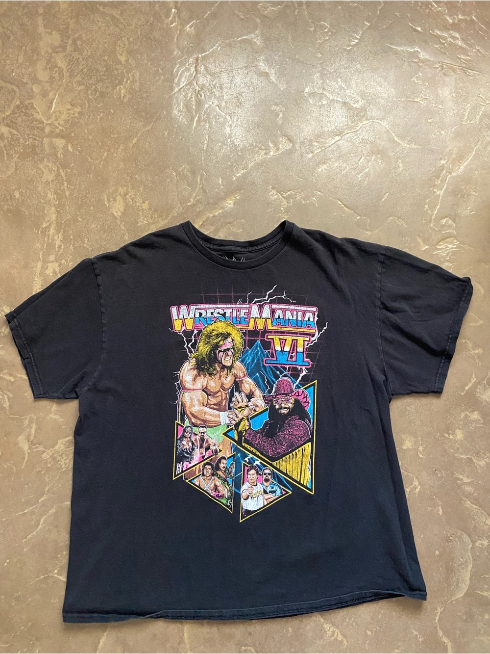 WWE Black Graphic Men's T-Shirt